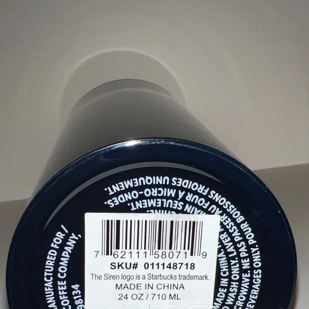 Starbucks Metallic Copper Dark Green & Blue Gradient Ombré Tumbler Venti 24 OZ